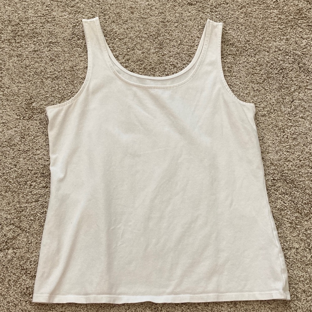 J. Jill Perfect Tank White Medium Petite